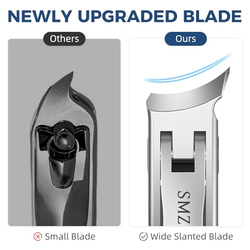 Toenail Clippers for Seniors Thick Toenails with Slanted Curved | Large Toe Nail Clippers for Men Thick Nails with Wide Opening, Sharp Heavy Duty Ingrown Toenail Clippers Long Handle - color: Sliver 2pcs