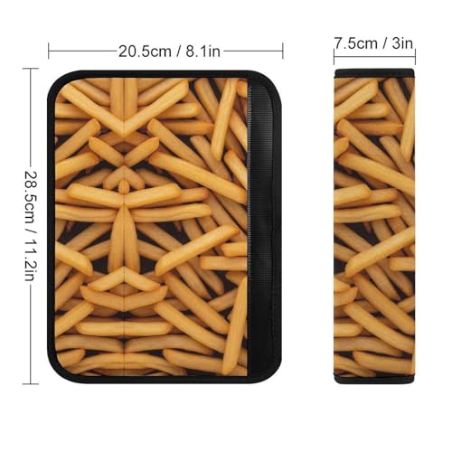 2 Pack Golden French Fries Car Seat Belt Pad Breathable Shoulder Harness Cover for Adult Use, Stroller Pushchair High Chair, Pressure Relief - color: Pattern 427