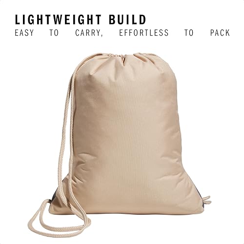 adidas Alliance Sackpack – Drawstring Backpack for Sports, Small Gym Bag, Magic Beige/Off White/2, OSFA - color: Magic Beige/Off White/2