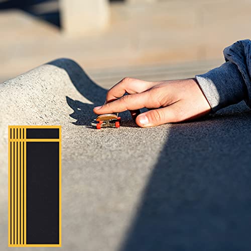 12 Piece Mini Finger Fingerboard Grip Tape,Foam Grip Tape Pro Fingerboard Tech Deck Performance Series，P-rep Professional Original Black Skateboard Fingerboard Foam Grip Tape Stickers,38mmX110mm