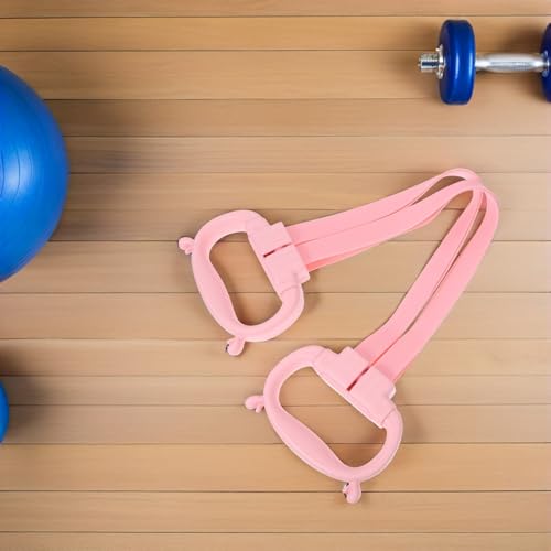 DOITOOL Figure 8 Resistance Bands Pink Elastic Back Training Rope Adjustable Strength Exercise Band for Shoulder and Arm Workout Home Fitness Equipment
