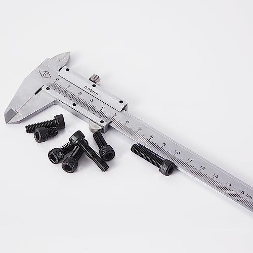 M6 x 8mm 12mm 16mm 20mm 25mm Hex Socket Head Cap Screws Bolts, 12.9 Grade Alloy Steel, Black Oxide Finish, Metric Allen Drive, Fully Threaded, Assortment Kit 50Pcs - size: Socket M6x8-25 mm