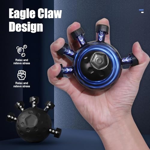 Adjustable Finger Grip Strengthener, Hand Grip Strength Trainer, Finger Exerciser Grip Tool for Forearm, Wrist, Hand Muscle Training – for Athletes, Climbers, Rehab, Guitar, Rock Climbing - color: Black