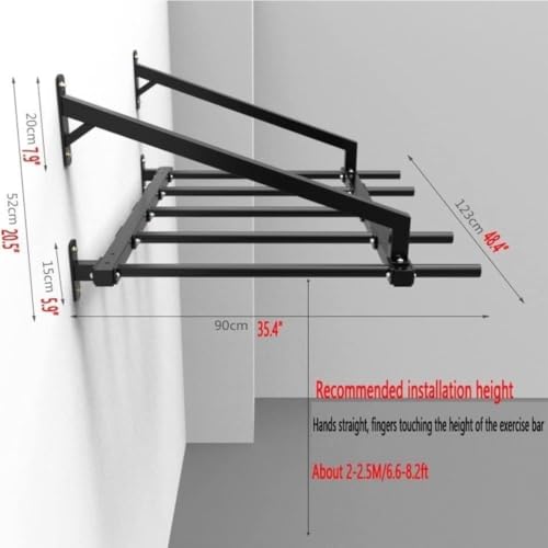 Wall Mounted Pull Up Bar – Heavy Duty Climbing Frame Strength Trainer, Home Gym Horizontal Bar & Fitness Equipment