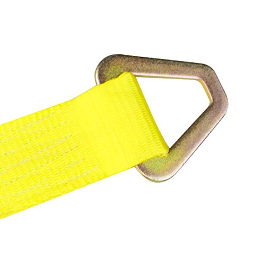 VULCAN Tie Down Axle Straps with Wear Pad - 4 Pack - Classic Yellow - 3,300 Pound Safe Working Load - size: 2" x 22" Classic Yellow (4 Pack)