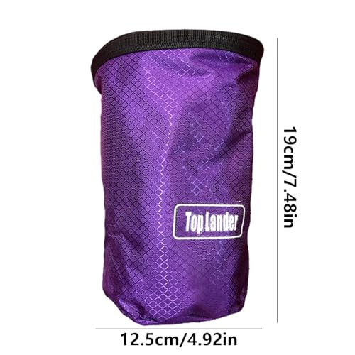 Rock Climbing Bag Anti-Slip Multifunctional Flexible | Waterproof for Climbing Bouldering Gymnastics Fitness Weight-Lifting Strongman Gym Workout Bouldering Chalk Pouch Climbing - color: Purple