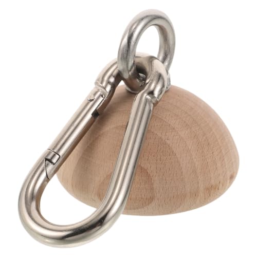 Wooden Grip Strength Hemisphere Ball Hand Exerciser for Climbing Finger Training Tool with Slip Resistant Surface and Ergonomic Design, Improves Forearm Strength for Outdoors