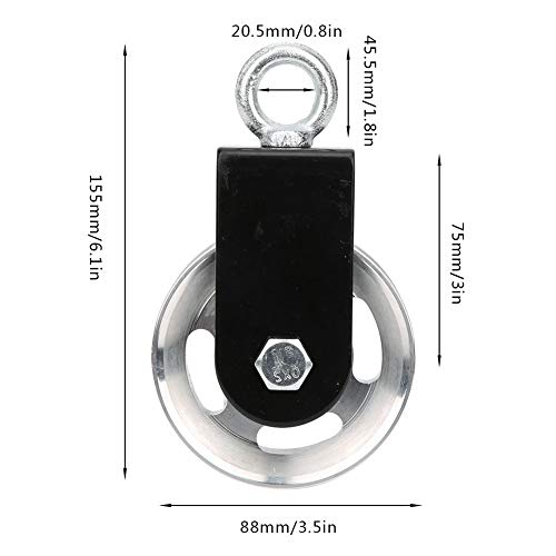 Fitness Equipment Bracket Stainless Steel Pulley, Heavy - Duty Mute Hanging Wheel with Soft Rollers, for Home Gym Functional Training Rig DIY Setup