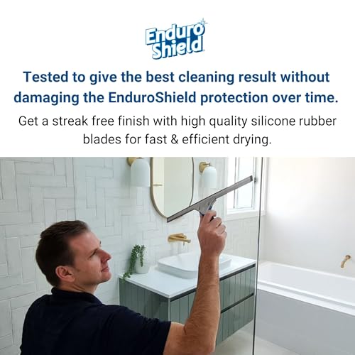 EnduroShield Professional Squeegee & Window Washer Cleaning Combo | Professional Window Cleaning Tool | Streak-Free Results | Ergonomic Design | Reusable - size: Combo: Squeegee with Window Washer