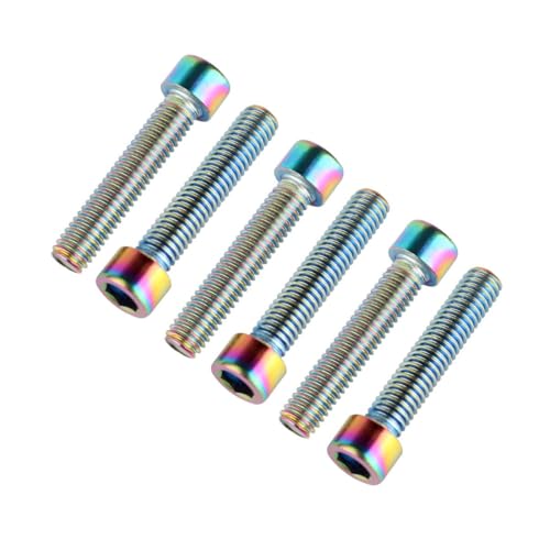 6Pcs Bike Screws M6x10 12 16 18 20 25 30 35mm Stainless Steel Socket Head Cap Allen Hex Bolt (Ranibow, M6 x30mm) - color: Ranibow, size: M6 x30mm