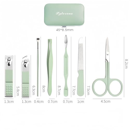 Manicure Set,Nail Clipper Set Personal Care Manicure Pedicure Set Portable Travel Grooming Kit for Women Men Family Friends Wife (Green) (Green) - color: Green