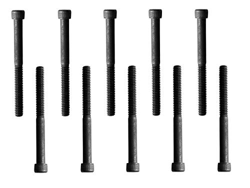 Socket Head Cap Screw, 1/4-20 x 2-1/2", Alloy Steel, Black Oxide, Hex Socket Coarse Thread, 1/4 inch Hexagonal Allen Bolt, Length: 2-1/2 inch, Full Thread (Quantity: 10) - size: 2/1/2