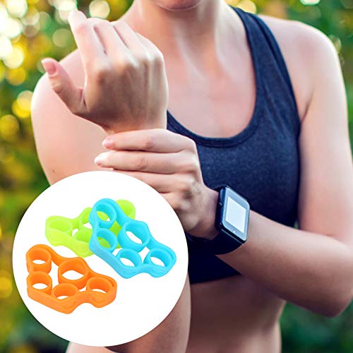 Finger Hand Trainer | 3Pcs Trapezoid Training Bands for Guitar/Piano/Climbing | Silicone Grip Strengthener for Wrist & Forearm