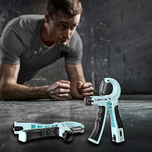 KDG Hand Grip Strengthener 2 Pack Adjustable Resistance 10-130 lbs Forearm Exerciser，Grip Strength Trainer for Muscle Building and Injury Recovery for Athletes - color: Deep Blue