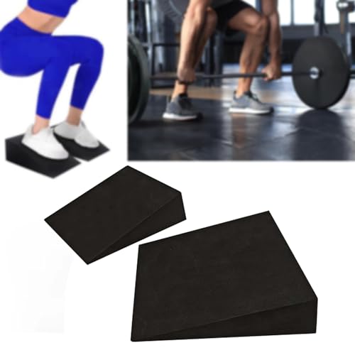 kowaku 2 Pieces Squat Wedge Block Squat Ramp EVA Anti Slip Calf Stretcher Slant Board for Yoga Wrist Support Fitness Practice Pushup