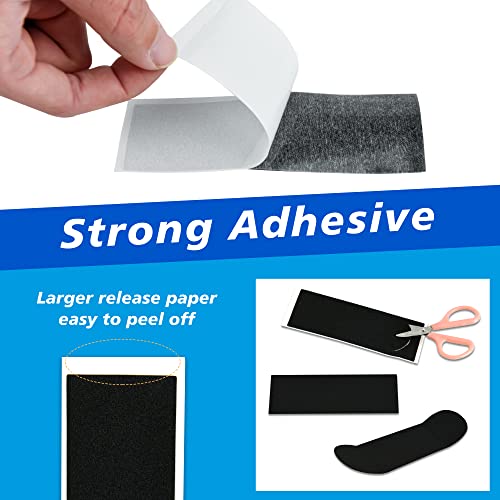 Fingerboard Grip Tape, 60Pcs 38mmX110mm Foam Adhesive Tapes for Fingerboards, Black - style: 60