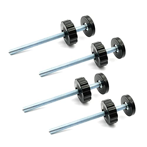 Vmaisi 4 Pack 8MM Baby Gates Threaded Spindle Rod, Replacement Parts Kits | Extra Long Wall Mounting Accessories Screws Rods Adapter Bolts for Pet & Dog Pressure Mounted Safety Gates