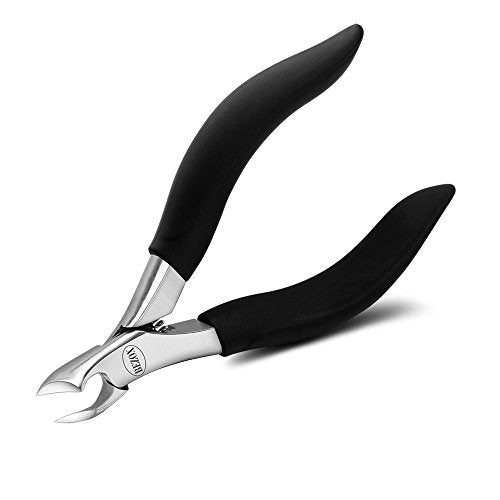BEZOX Thick Toenail Clippers - Precision Large Toe Nail Clipper for Thick Nails, Comfort Grip Fingernail Clipper, Ergonomic Long Handle Nail Cutter, Professional-Grade Stainless Steel - color: Black