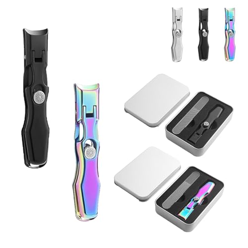 Nail Clippers, Stainless Steel Nail Clippers, Portable for Thick Nails - color: 2pcs-b