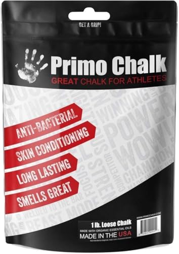 Primo Chalk Resealable Bag: Loose Chalk for Weightlifting, Rock Climbing, & Gymnastics, Made in The USA, Chalk Ball Refill for Superior Grip - size: 1 lb.