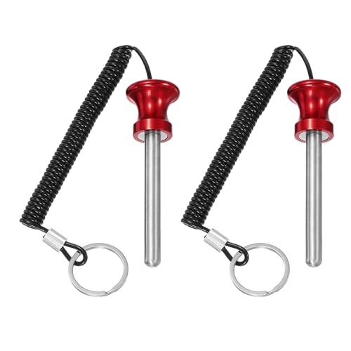 Weight Stack Pin, Weight Gym Pin Strength Training Equipment Replacement with Pull Rope for Commercial Home - color: Red, size: 0.4 x 3.1 Inch
