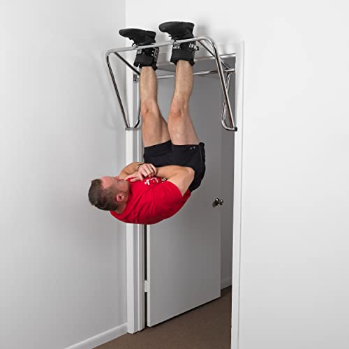 Body-Solid (PUB34) Adjustable Doorway Pull Up Bar, Chin Up Bar for Door Frame Strength Training Pull-Up Bars, Secure Door Mount Exercise Bar, 300 lb Capacity for Home Gym