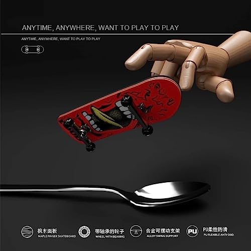 Lently Wood Fingerboards, Mini Fingerboards, 99mmL*29mmW (Big Mouth Cute Dragon) (Angry Shouts) - color: Angry Shouts