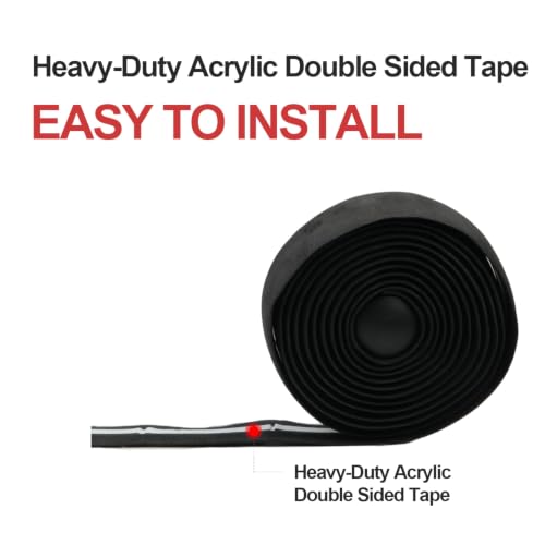 BD13 Bike Handlebar Tape, EVA Road Bike Bar Tape with Shock Absorbing Cushioning, Anti-Slip Bicycle Handlebar Wrap, Heavy-Duty Acrylic Double Sided Tape, End Plugs (Black) - color: black
