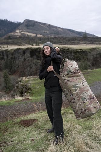 Stansport Deluxe Duffel Bag with Shoulder Strap - color: Camo, size: 42" X 12" X 12"