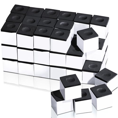 Junkin Pool Chalk Cubes for Billiard Cue Sticks, 48/72/108Pack Options, Table Accessories for Clubs, Bars & Home - color: Black