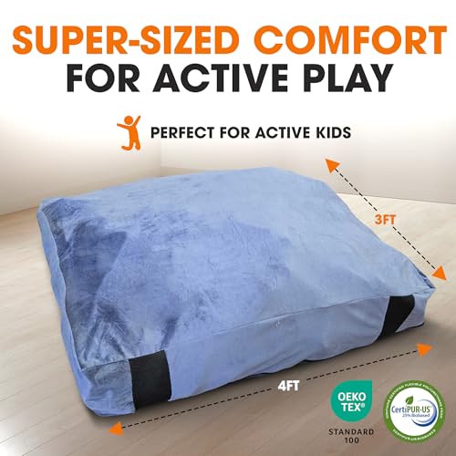 Cheer Collection Crash Pad - Crash Pads for Kids Sensory with Washable Cover - Sensory Room Must Haves - Crash Mat (3' x 4' FT) - size: 3'x 4' Feet