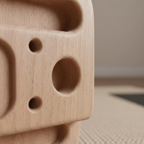 Qianly 2 Pieces Portable Wooden Fingerboard Compact Climbing Fingerboard Easy to Install Finger Strength for Home Gym