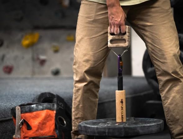 Portable Hangboard | Rock Climbing Hangboard | Hang Board for Climbing | Fingerboard | Strengthen Your Fingers | Bouldering Gifts | Hard Wood - color: Wooden Tube