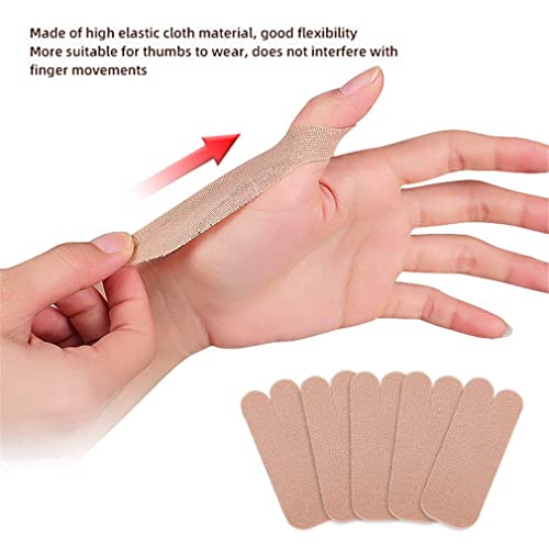 Thumb Protecting Tape Thumb Straps, Self Adhesive Big Finger Cover Stickers, Stretchy Athletic Tape, Elastic Finger Pain Relieving Patch for Sport, Joint Support Arthritis Sprains Strains (10 PCS) - color: 10 PCS