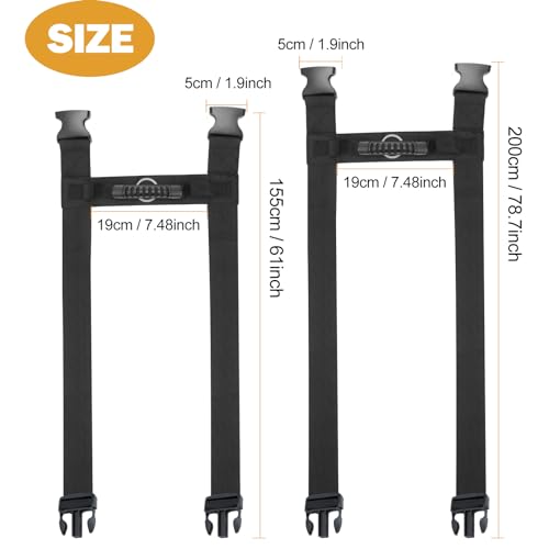 Carrying Strap with Handle, Handheld Belt for Safely Moving and Lifting Heavy Boxes, Adjustable Belt, H-Shaped Style Carry Straps, Suitable for Cylinder, Camping Mat(78.7 inch) - size: 78.7 inch (H-shaped)