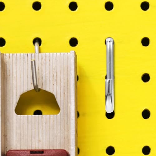 24pcs Heavy Duty Pegboard J Hooks Metal Hanging Board Hooks for Garage Workshop Tool Storage and Industrial Pegboard Accessories