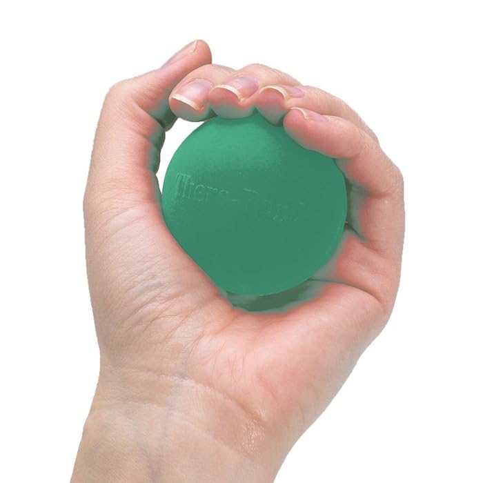 THERABAND Hand Exerciser, Stress Ball, Therapy, Squeeze, Exercise, Green | Hand exerciser for grip strengthening, hand therapy and finger, wrist and forearm exercise