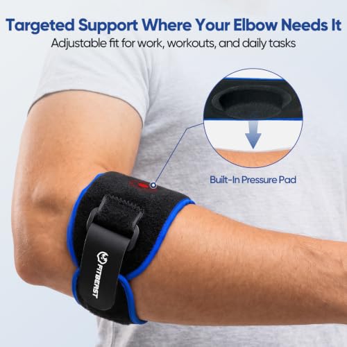 FitBeast Elbow Recovery Kit with 4-Level Flex Therapy Bars, Twist Bar for Tennis Elbow & Golfer's Elbow Physical Therapy Exercises, Forearm Wrist Grip Trainer with Elbow Brace & Hot and Cold Pack