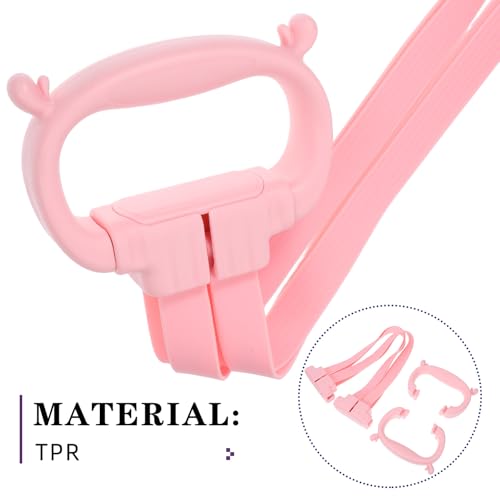 DOITOOL Figure 8 Resistance Bands Pink Elastic Back Training Rope Adjustable Strength Exercise Band for Shoulder and Arm Workout Home Fitness Equipment