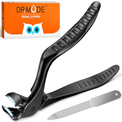 DRMODE Toenail Clippers for Seniors, Long Handled Angled Head Toe Nail Clippers for Thick Nails for Seniors with Wide Opening, Large Heavy Duty Finger Nail Clippers for Men Women with Catcher - size: Exra Large