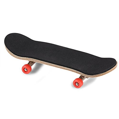 Milltrip Wooden Finger Skateboards, 1Pc Maple Wooden Alloy Fingerboard Finger Skateboards with Box Reduce Pressure Gifts (red) - color: Red