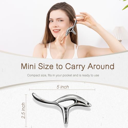 Metal Trigger Point Massage Tool,Pressure Point Massage Tool For TMJ Relief | Fascia Release Tools&Thumb Saver Fascia Massager，Ease Jaw Tension, Sore Muscles, Great For Daily Deep Massage & TMJ Relief