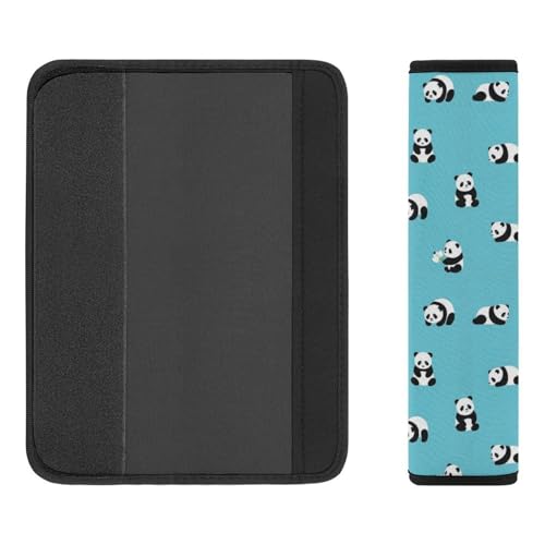 2 Pack Cute Panda Seat Belt Shoulder Pad Universal Fit Harness Pads Strap for Kids, Car Seats Pushchair Strollers High Chair Pushchair, Shock Absorption - color: Pattern 168