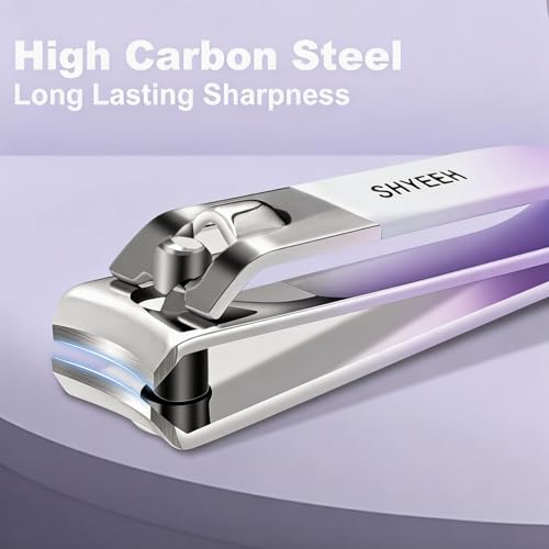 Manicure Set, 10 pcs High-Carbon Steel Nail Clippers Set, Portable Mini Manicure and Pedicure Kit, Travel Grooming Nail Kit with Leather Bag for Men and Women - color: DeepPurple