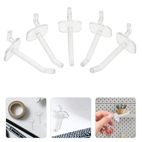50pcs Plastic Pegboard Hooks 5cm Small Hanging Board Hooks for Garage Organization and Workshop Tool Storage