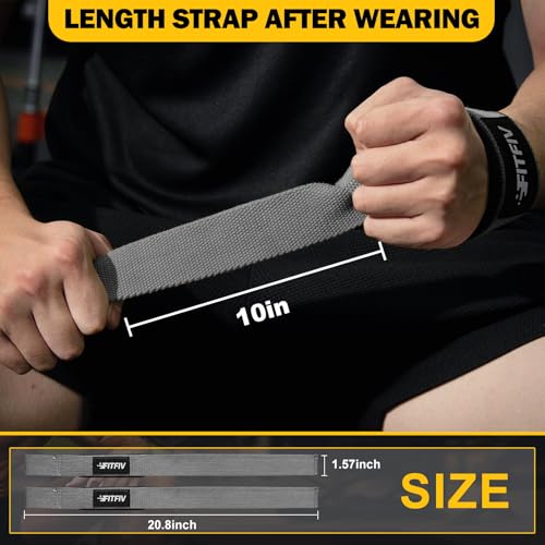 Lifting Straps for Weightlifting, Lifting Wrist Straps for Gym Strength Training, Neoprene-padded Wrist Cushion - Men & Women - color: Gray