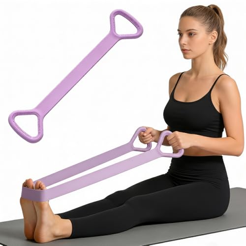 2026 New Figure 8 Resistance Band with Handles, Elastic Bands for Working Out,Arm,Back,Shoulder Training Elastic Ropes,Exercise Equipment for Yoga, Pilates,Physical Therapy Stretching - color: Purple