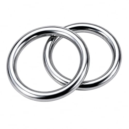 ZooBoo 2pcs Wing Chun Stainless Weighted Steel Training Rings | Pair Of Stainless Steel Rings, Yeung Sau Training, Sticky Hands Practice, Wing Chun, Wing Tsun, Siu Lim Tao, Grip Strength - size: Diameter 8.5 CM (3.35 inches)