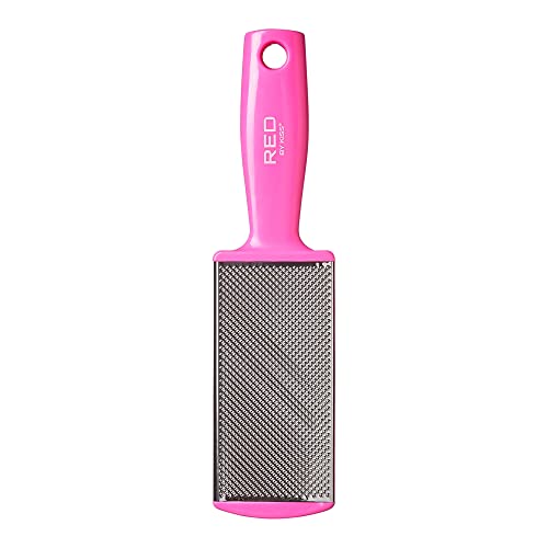 RED by Kiss Stainless Steel Callus Foot File – Callus Remover for Dry and Wet Feet, Double-Side Grinding, Best Foot Care Pedicure Tool, Washable Foot Scrubber for Cracked Heels - style: Jumbo Size
