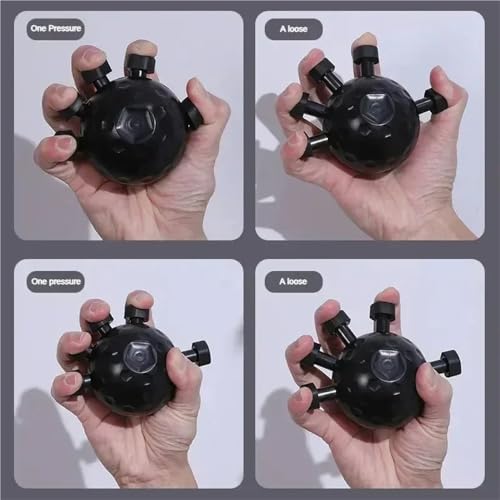 2pcs Adjustable Finger Hand Grip Strengthener Set - Boost Hand Strength & Dexterity For Musicians, Artists, And Office Workers - color: Black